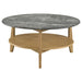 Bradley 3-Piece Round SmartTop Coffee Table Set Grey and Natural