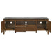Bradley 63-inch 2-Door SmartTop TV Stand Smokey Grey and Brown