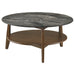 Bradley 2-Piece Round SmartTop Coffee Table Set Smokey Grey and Brown