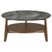 Bradley 3-Piece Round SmartTop Coffee Table Set Smokey Grey and Brown