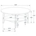 Bradley 3-Piece Round SmartTop Coffee Table Set Smokey Grey and Brown