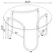 Beller 3-piece Round Tempered Glass Top Coffee Table Set Chrome