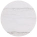 Jason Round White Marble Top Side End Table Greige