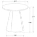 Franklin Round Wood Pedestal Side End Table Grey and Dark Brown