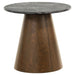 Franklin 2-piece Round Pedestal Coffee Table Set Grey and Dark Brown