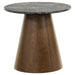 Franklin 3-piece Round Pedestal Coffee Table Set Grey and Dark Brown