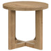 Kessler 2-piece Round Sculptural Wood Coffee Table Set Light Oak