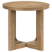 Kessler 2-piece Round Sculptural Wood Coffee Table Set Light Oak