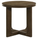 Kessler 2-piece Round Sculptural Wood Coffee Table Set Brown