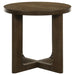Kessler 2-piece Round Sculptural Wood Coffee Table Set Brown