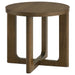 Kessler 3-piece Round Sculptural Wood Coffee Table Set Brown