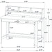 Besler 47-inch SmartTop Writing Desk with Shelf Cement and Natural