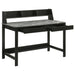 Besler 47-inch SmartTop Writing Desk with Shelf Grey Stone and Black