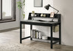 Besler 47-inch SmartTop Writing Desk with Shelf Grey Stone and Black