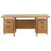 Roldan 69-inch 4-drawer Computer Desk with File Drawer Light Ash