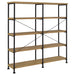 Analiese 63-inch 4-shelf Double Bookshelf Mango