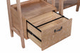 Fabian 2-piece 3-shelf Bookshelf with Drawer Distressed Light Brown