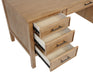 Vermes 66-inch 7-drawer Computer Desk with Power Outlet Light Ash