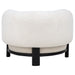 Lawler Upholstered Barrel Back Accent Chair Ivory and Black