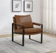 Rosalind Upholstered Track Arm Accent Chair Brown