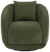 Arnaud Chenille Upholstered Swivel Accent Chair Green