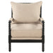 Blanchett Upholstered Bobbin Accent Chair Beige and Black