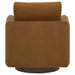 Iris Fabric Upholstered Swivel Accent Chair Rust