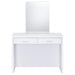 Bunbury Makeup Vanity Table Set Storage Mirror and Stool White