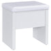 Bunbury Makeup Vanity Table Set Storage Mirror and Stool White