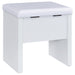 Bunbury Makeup Vanity Table Set Storage Mirror and Stool White