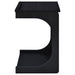 Ralston C-Shaped Lift-Top Sofa Side Table With Casters Black
