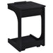 Ralston C-Shaped Lift-Top Sofa Side Table With Casters Black