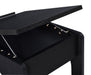 Ralston C-Shaped Lift-Top Sofa Side Table With Casters Black