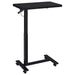 Westpark Pneumatic Adjustable C-Shape Side Table with Casters Black