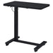 Westpark Pneumatic Adjustable C-Shape Side Table with Casters Black