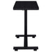 Westpark Pneumatic Adjustable C-Shape Side Table with Casters Black