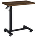 Westpark Pneumatic Adjustable C-Shape Side Table with Casters Dark Pine