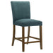 Paxton 5-piece Round Glass Top Counter Height Dining Set Teal Blue