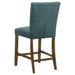 Paxton 5-piece Round Glass Top Counter Height Dining Set Teal Blue