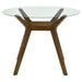 Paxton Round 48-inch Glass Top Counter Height Dining Table Brown