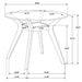 Paxton Round 48-inch Glass Top Counter Height Dining Table Brown