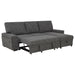 Demko Sleeper Sectional Sofa with Speaker and Storage Chaise Granite
