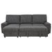 Demko Sleeper Sectional Sofa with Speaker and Storage Chaise Granite