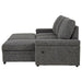 Demko Sleeper Sectional Sofa with Speaker and Storage Chaise Granite