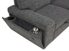 Demko Sleeper Sectional Sofa with Speaker and Storage Chaise Granite