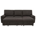 Demko Sleeper Sectional Sofa with Speaker and Storage Chaise Brown