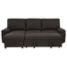 Demko Sleeper Sectional Sofa with Speaker and Storage Chaise Brown