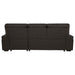 Demko Sleeper Sectional Sofa with Speaker and Storage Chaise Brown