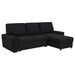 Demko Sleeper Sectional Sofa with Speaker and Storage Chaise Black