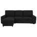 Demko Sleeper Sectional Sofa with Speaker and Storage Chaise Black